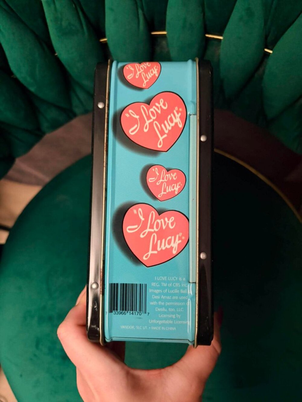 Vintage I Love Lucy Vandor Mini Lunch Box Tin Lucille Ball Desi Arnaz Collectibl - Picture 4 of 5